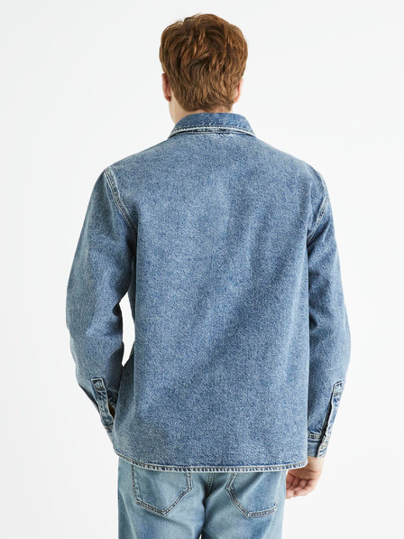 Celio Синя мъжка дънкова риза Celio Battery