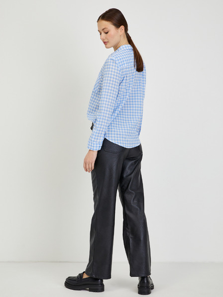 Orsay Светлосиня дамска риза на каре ORSAY