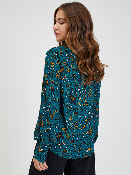 Orsay Петроленосиня дамска риза с десен ORSAY