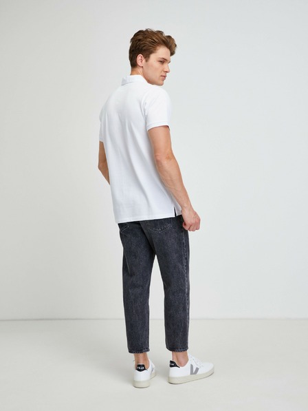 ALPINE PRO Бяла мъжка поло риза Alpine Pro Sedar