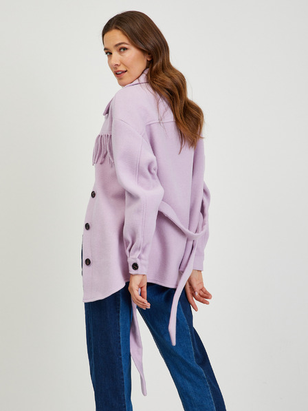 Orsay Светлолилаво яке риза с ресни ORSAY