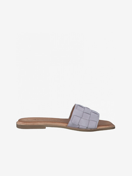 Tamaris Светлолилави кожени чехли Tamaris