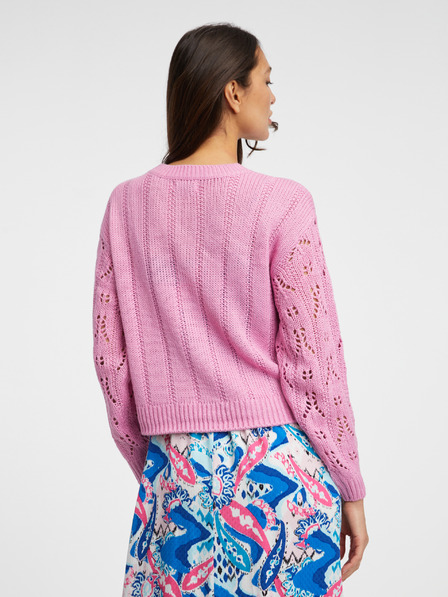 Jacqueline de Yong Розов дамски пуловер с шарка JDY Judith