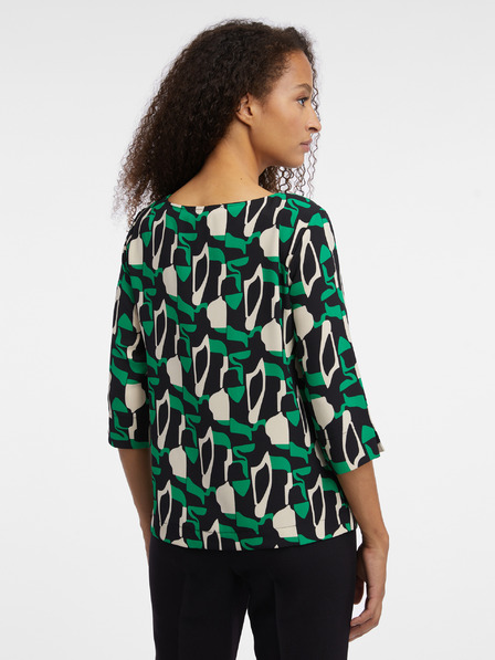 Orsay Зелена дамска блуза с десен ORSAY