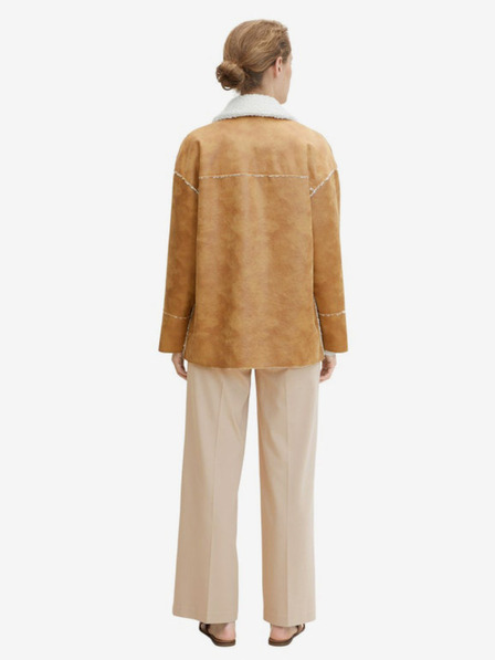 Tom Tailor Светлокафяво дамско яке от изкуствена кожа Tom Tailor