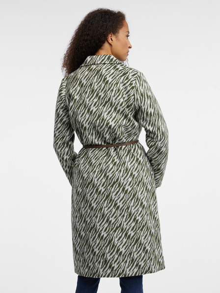 Orsay Бяло-черно дамско палто с десен ORSAY