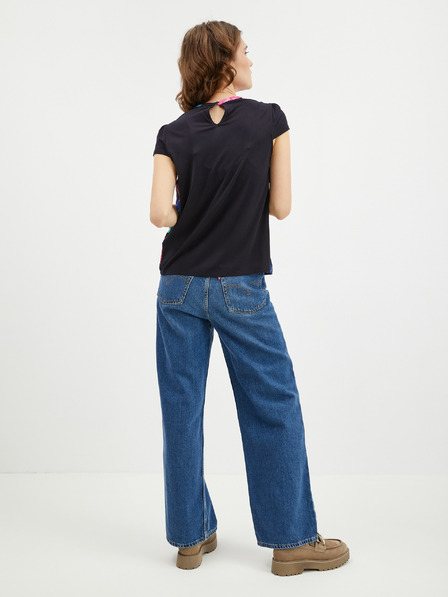 Orsay Розово-черна дамска блуза на цветя ORSAY