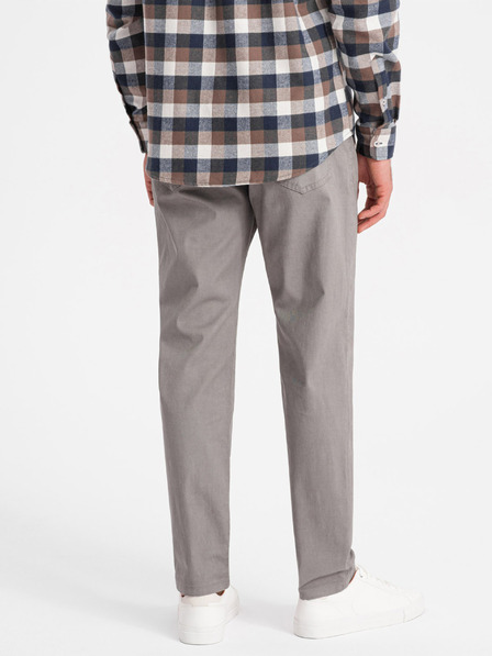 Ombre Clothing Сиви мъжки панталони Chino Ombre Облекло