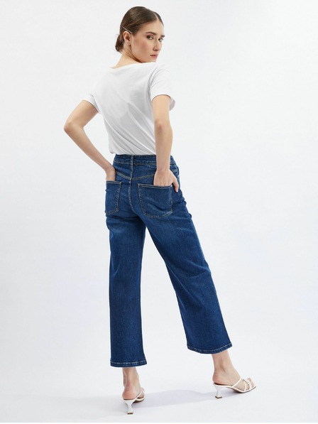 Orsay Тъмносини дамски къси flared fit дънки ORSAY