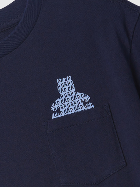 GAP Детска тениска Brannan Bear с джобче GAP