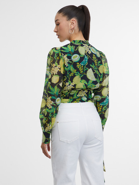 Orsay Черно-жълта дамска блуза с десен ORSAY