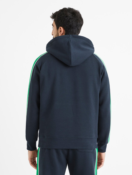 Celio Тъмно синя мъжка блуза с качулка Celio Vebandit