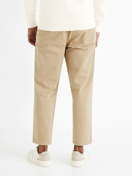 Celio Бежов мъжки панталон с изрязани крачоли Celio Cochicrop
