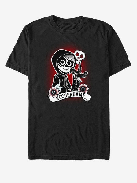 ZOOT.Fan Черна унисекс тениска ZOOT.Fan Recuerdame Tattoo Pixar
