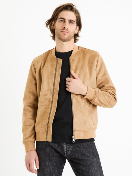 Celio Бежово мъжко яке от велур Celio Fudain2