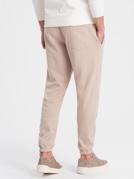 Ombre Clothing Бежово мъжко долнище Ombre Clothing CARROT