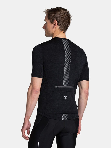 Kilpi Черна мъжка колоездачна фланелка Kilpi PETRANA