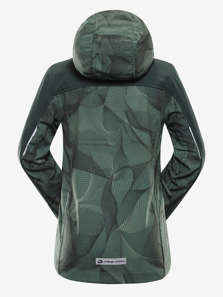 ALPINE PRO Тъмнозелено детско софтшел яке ALPINE PRO Hooro