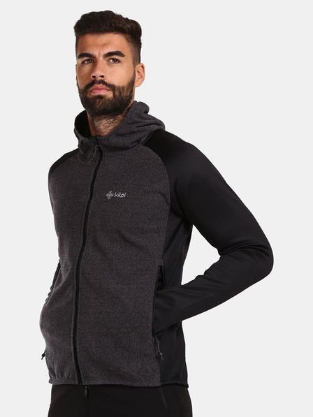 Kilpi Черен мъжки суитшърт с полар Kilpi VERSAM-M