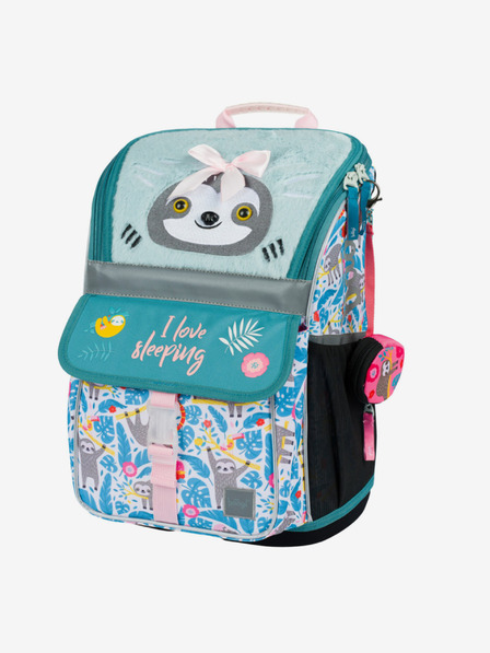 BAAGL Синя ученическа раница с цип ленивец Baagl