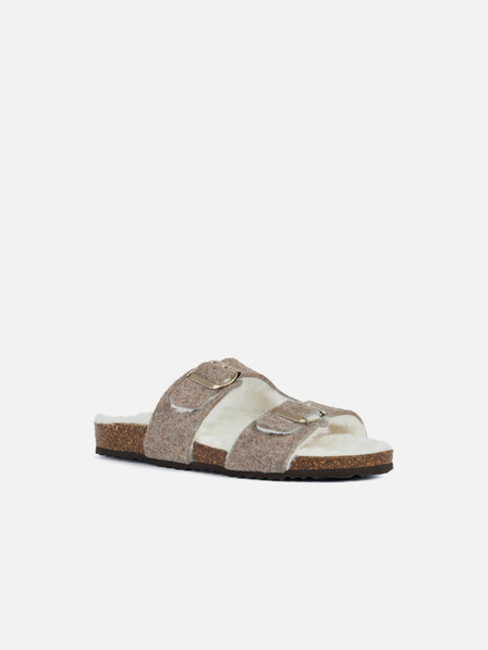 Geox Бежови дамски пантофи Geox Brionia