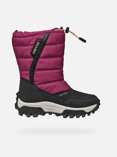 Geox Червени момичешки зимни обувки Geox Himalaya B Ab