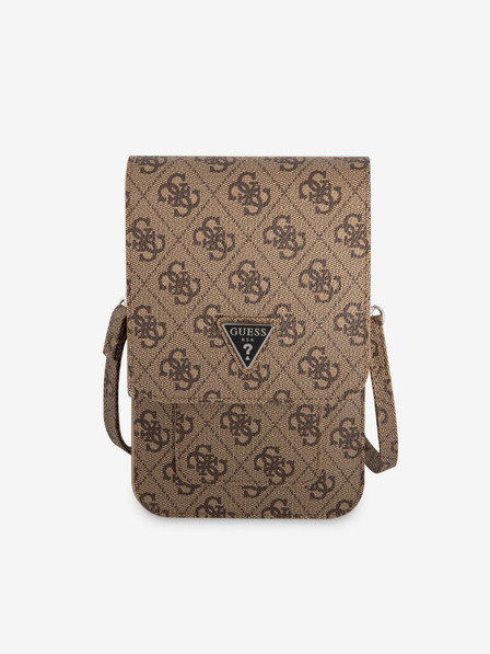 Guess Guess PU 4G Триъгълно лого за телефонна чанта кафява
