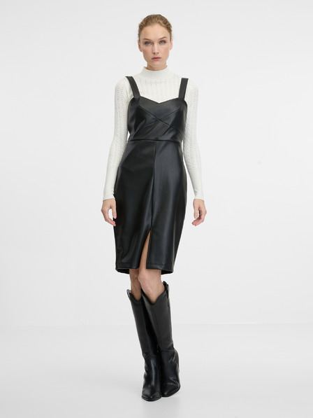 Orsay Черна дамска рокля с дължина до коляното ORSAY