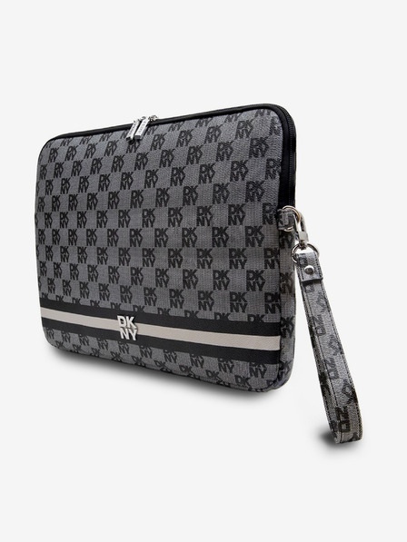 DKNY DKNY PU кожа с кариран десен и райе Корици за лаптоп 13/14 Черно"