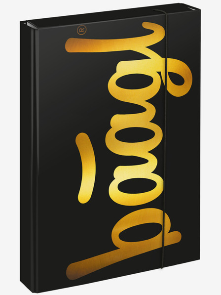 BAAGL Черни корици за училищна тетрадка A4 Baagl Jumbo Gold