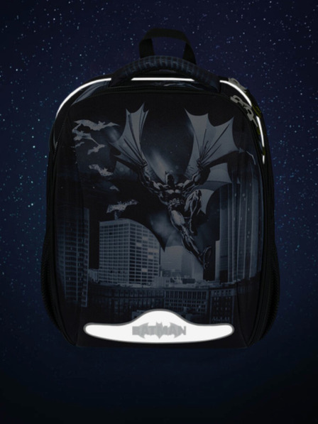 BAAGL Черна ученическа чанта Baagl Shelly Batman Dark City