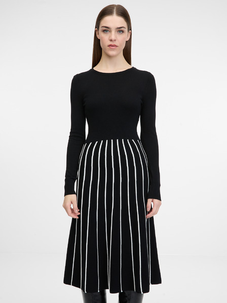 Orsay Черна дамска рокля с дължина до коляното ORSAY