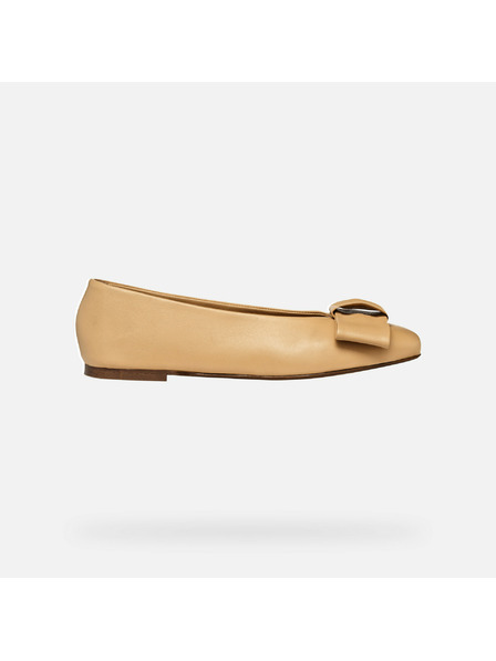 Geox Светлокафяви дамски балеринки Geox Ballystar