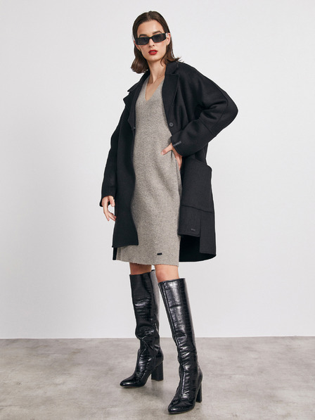 ZOOT.lab Сива рокля с пуловер от вълнена смес METROOPOLIS by ZOOT.lab Ofilia