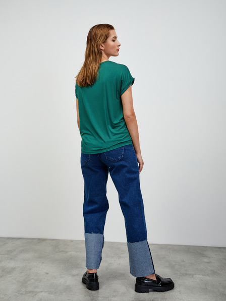 ZOOT.lab ZOOT.lab Adriana 3 зелена дамска основна тениска на райета