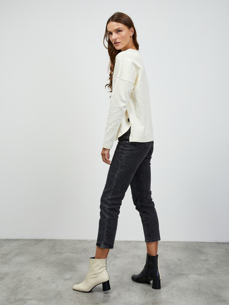 ZOOT.lab Кремава дамска основна тениска с дълъг ръкав ZOOT.lab Bambie