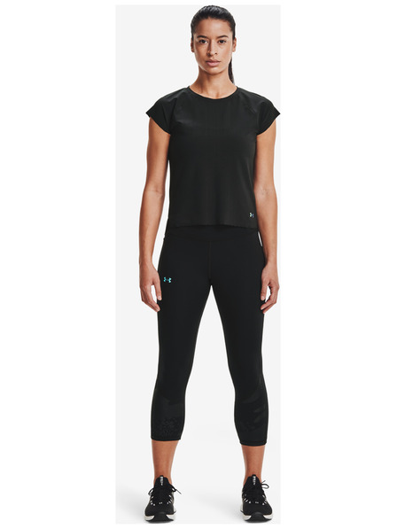 Under Armour Дамски компресиращи легинси Under Armour Rush Tonal Capri PKT NS