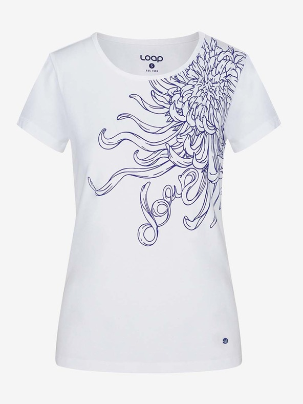 Loap Бяла дамска тениска LOAP Abblina