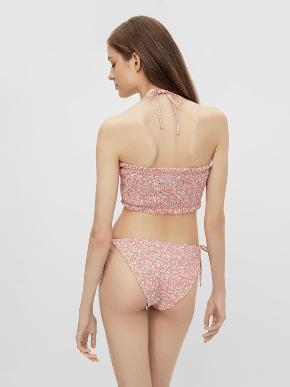 Pieces Розово флорално долнище на бански Pieces Gaya
