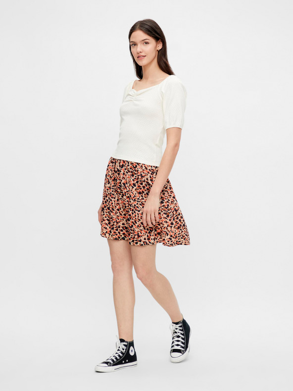 Pieces Кремава шарена блуза Pieces Lucy