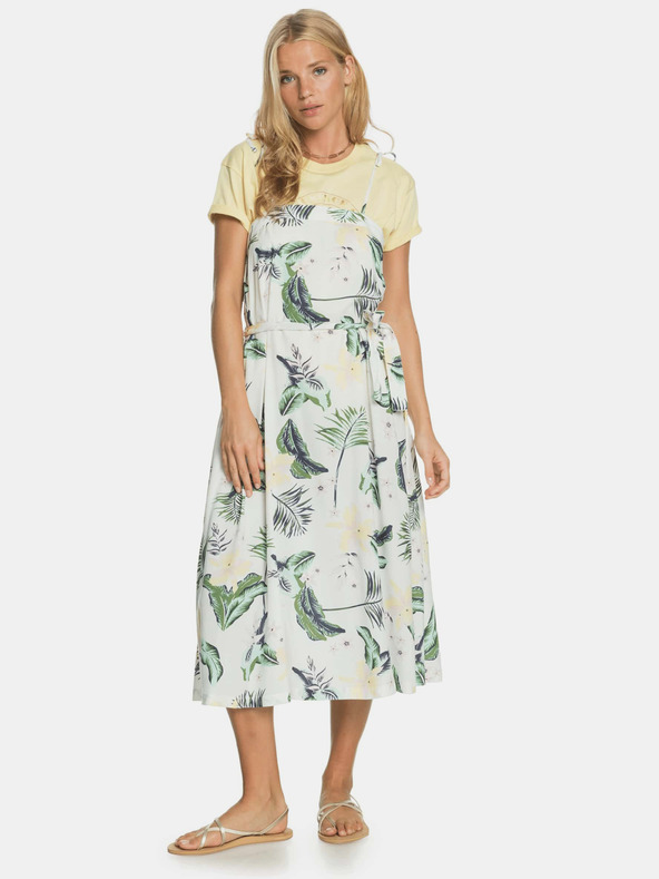 Roxy Бяла флорална миди рокля Roxy