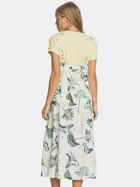 Roxy Бяла флорална миди рокля Roxy