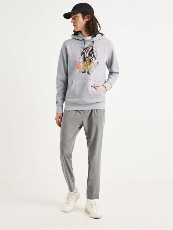 Celio Сив мъжки суитчър с щампа Celio TORC