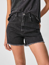 Pepe Jeans Тъмно сиви дамски дънкови шорти Pepe Jeans Rachel