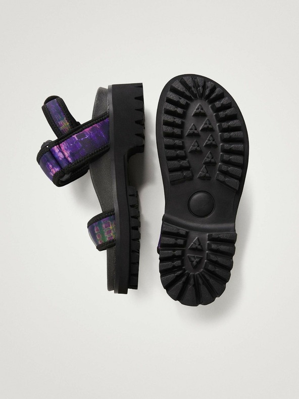 Desigual Лилаво-черен дамски сандал Desigual Track