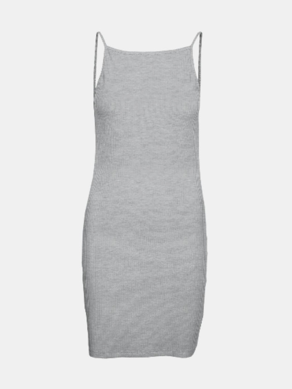 Noisy May Светлосива рокля с оребрен ръкав Noisy May Edda