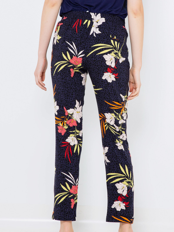 CAMAIEU Тъмносин панталон на цветя CAMAIEU