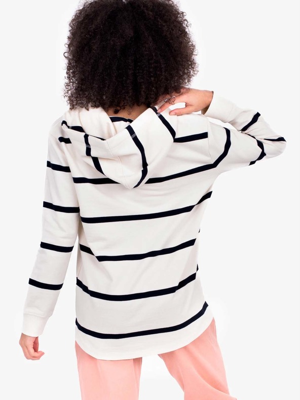 Brakeburn Синьо и бяло дамско райе с качулка Brakeburn