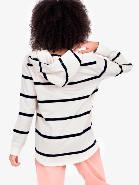 Brakeburn Синьо и бяло дамско райе с качулка Brakeburn