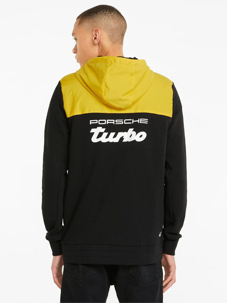 Puma Жълто-черна мъжка спортна качулка Puma